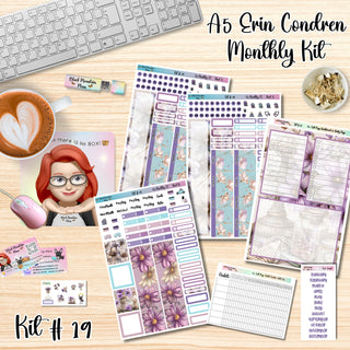 Kit 19        A5 Erin Condren ANY Month Planner Kit