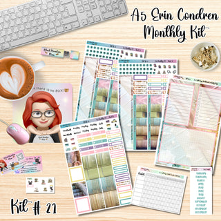 Kit 21        A5 Erin Condren ANY Month Planner Kit