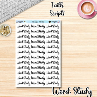 Faith Scripts     WORD STUDY