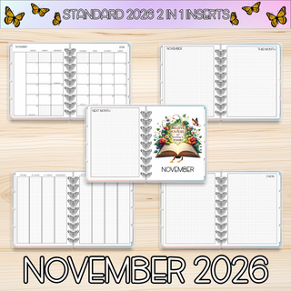 Classic 2 in 1 NOVEMBER 2026 DATED Planner Inserts