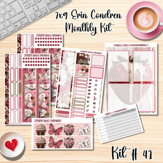 Kit 41       7x9 Erin Condren FEBRUARY Monthly Planner Kit