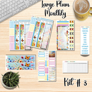 Kit # 3        Large Plum Paper ANY Month and Dashboard Page