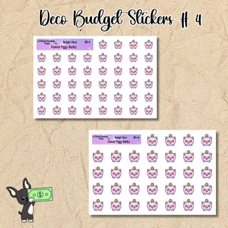 Kawaii Deco Budget Stickers Piggy Banks