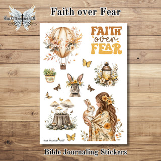 Faith over Fear        Bible Journaling Sticker Sheet