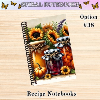 # 38    Fall Canning Season RECIPE Spiral Bound Notebooks