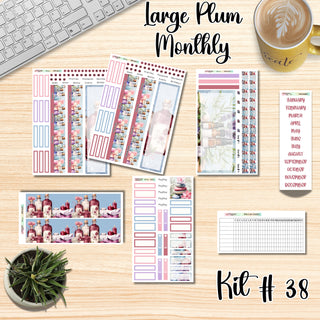 Kit 38        Large Plum Paper ANY Month and Dashboard Page