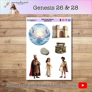 Genesis 26 & 28 Genesis Bible Journaling Sticker Sheet