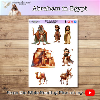 Abraham in Egypt       Genesis Bible Journaling Sticker Sheet