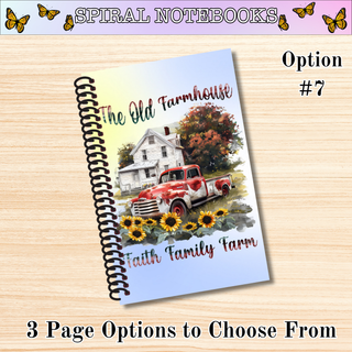 # 7  FAITH, FAMILY & FARM  Spiral Bound Notebooks