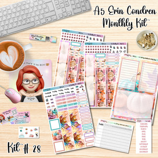 Kit 28        A5 Erin Condren ANY Month Planner Kit