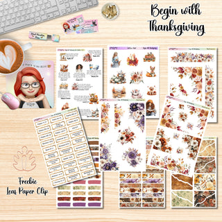 Begin with Thanksgiving Faith Kit and Bible Study Stickers