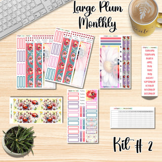 Kit # 2        Large Plum Paper ANY Month and Dashboard Page