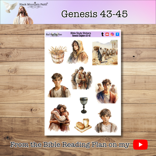 Genesis 43-45 Genesis Bible Journaling Sticker Sheet