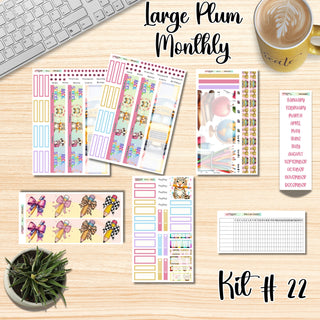 Kit 22        Large Plum Paper ANY Month and Dashboard Page