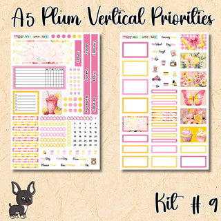 Kit # 9       A5 Plum Paper Vertical Priorities