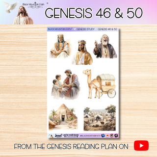 Genesis 46-50 Genesis Bible Journaling Sticker Sheet