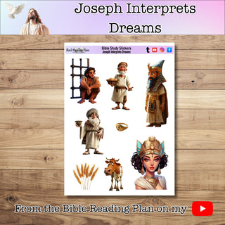 Joseph Interprets Dreams Genesis Bible Journaling Sticker Sheet