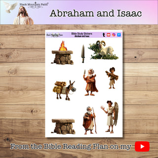 Abraham and Isaac        Genesis Bible Journaling Sticker Sheet