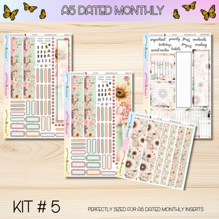 Kit # 5 A5 DATED Any Month Monthly Kits
