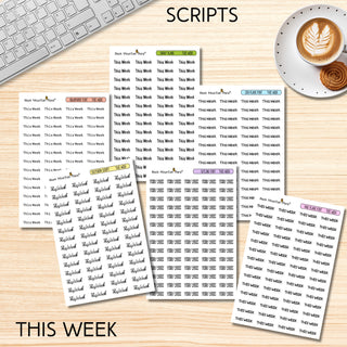 THIS WEEK Scripts 6 Fonts to Choose From