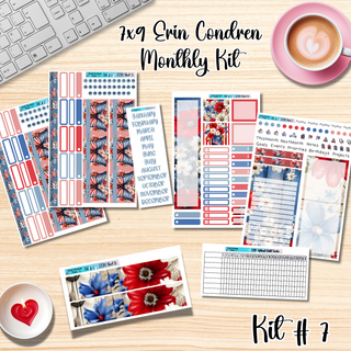 Kit # 7       7x9 Erin Condren ANY Month Planner Kit