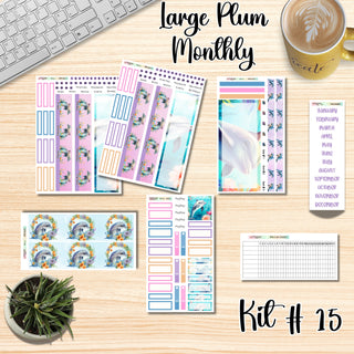 Kit 15        Large Plum Paper ANY Month and Dashboard Page