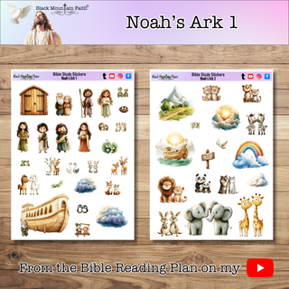 Noah's Ark 1 Genesis Bible Journaling Sticker Sheet