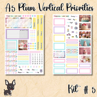 Kit # 5       A5 Plum Paper Vertical Priorities