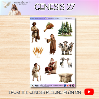 Genesis 27 Genesis Bible Journaling Sticker Sheet