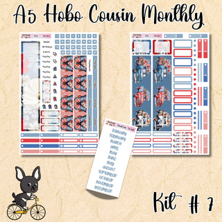Kit # 7    A5 Hobonichi Cousin ANY Monthly Kit