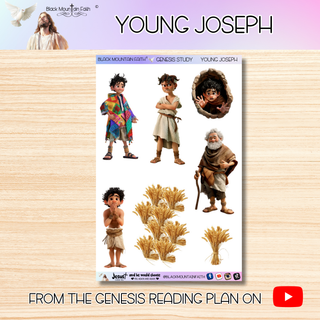 Young Joseph Genesis Bible Journaling Sticker Sheet