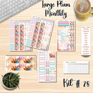 Kit 28        Large Plum Paper ANY Month and Dashboard Page