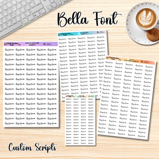 BELLA Font Custom Scripts