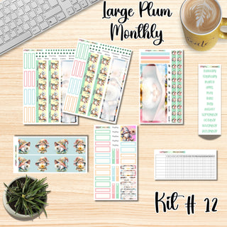 Kit 12        Large Plum Paper ANY Month and Dashboard Page