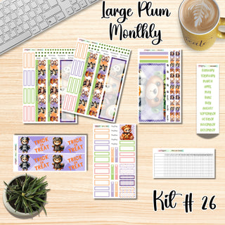 Kit 26        Large Plum Paper ANY Month and Dashboard Page