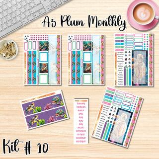 Kit 10     A5 Plum Paper ANY Month and Dashboard Pages