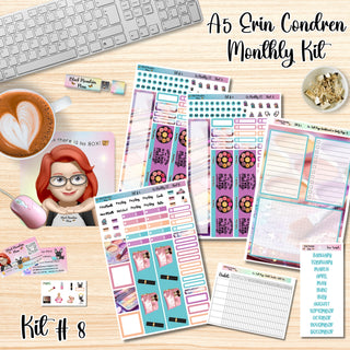 Kit # 8        A5 Erin Condren ANY Month Planner Kit