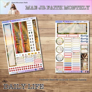 MAE JR. Monthly DAILY LIFE MONTHLY Scripture Writing Sticker Kit