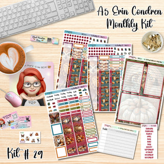 Kit 29        A5 Erin Condren ANY Month Planner Kit