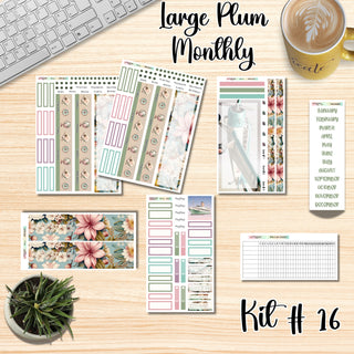 Kit 16        Large Plum Paper ANY Month and Dashboard Page