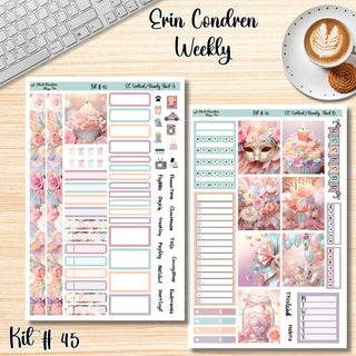 Kit 45       Erin Condren Weekly ( Vertical and Hourly)