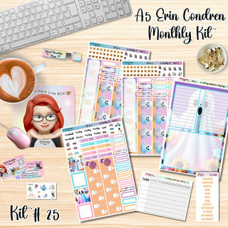 Kit 25        A5 Erin Condren ANY Month Planner Kit