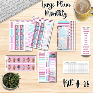 Kit 18        Large Plum Paper ANY Month and Dashboard Page