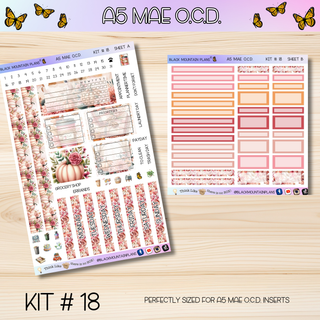 Kit # 18  A5 MAE O.C.D. (Organized Compact Dashboard)