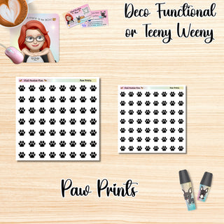 PAW PRINTS Deco Functional/Teeny Weeny