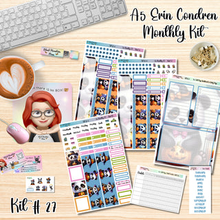 Kit 27        A5 Erin Condren ANY Month Planner Kit