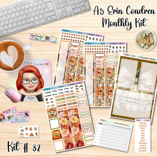 Kit 32        A5 Erin Condren ANY Month Planner Kit