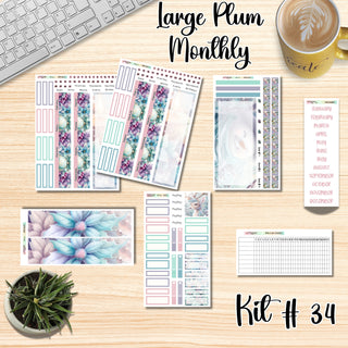 Kit 34        Large Plum Paper ANY Month and Dashboard Page