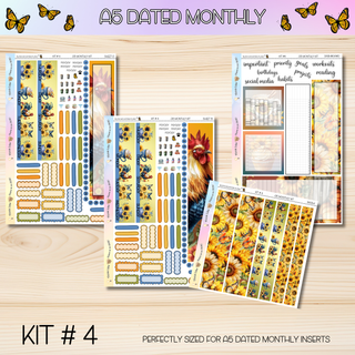 Kit # 4 A5 DATED Any Month Monthly Kits