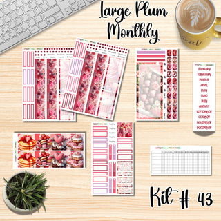 Kit 43        Large Plum Paper ANY Month and Dashboard Page